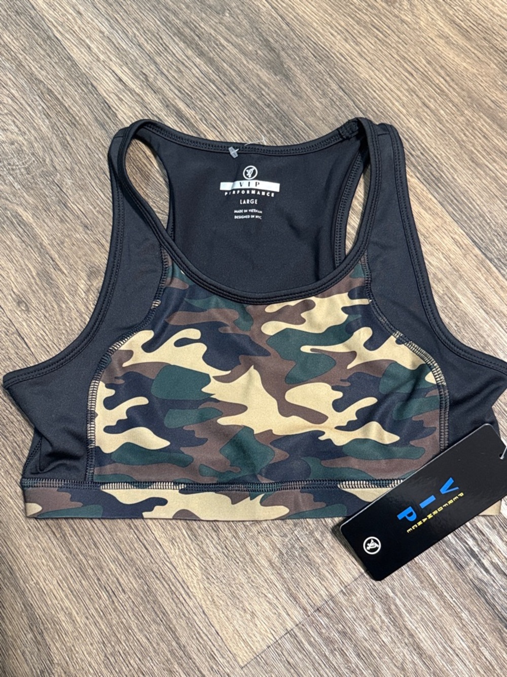 VIP Performance Camo Racerback Tank Top - Black, Green, Brown, Tan